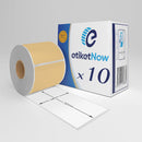 10 Rolls - Dymo 99014 / S0722430 Compatible Labels, 54 mm x 101 mm, 220 Labels, Permanent, Beige-Etiketnow