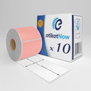 10 Rolls - Dymo 99014 / S0722430 Compatible Labels, 54 mm x 101 mm, 220 Labels, Permanent, Blush-Etiketnow