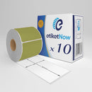 10 Rolls - Dymo 99014 / S0722430 Compatible Labels, 54 mm x 101 mm, 220 Labels, Permanent, Moss-Etiketnow