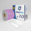 10 Rolls - Dymo 99014 / S0722430 Compatible Labels, 54 mm x 101 mm, 220 Labels, Permanent, Purple-Etiketnow