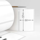 Dymo 11354 / S0722540 Compatible labels, 57 mm x 32 mm, 1 000 labels, Removable - White-Etiket Now