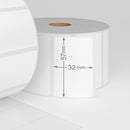 Zebra 800262-125 compatible labels, 57 mm x 32 mm, 2100 labels, 25 mm core, permanent - White-Etiket Now