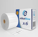 6 Rolls of Zebra 800263-105 Compatible Labels, 76 mm x 25 mm, 2580 Labels, 25 mm Core, Permanent, White-Etiketnow