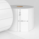 Zebra 800263-105 Compatible labels, 76 mm x 25 mm, 2580 Labels, 25 mm Core, Permanent - White-Etiket Now