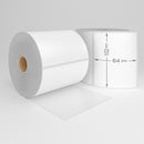 Zebra 800264-255 compatible labels, 102 mm x 64 mm, 1100 labels, 25 mm core, permanent - White-Etiket Now