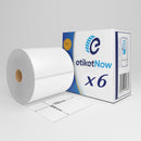 6 rolls of Zebra 800264-255 Compatible Labels, 102 mm x 64 mm, 1100 labels, 25 mm Core, Permanent, White-Etiketnow