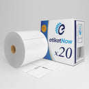 20 rolls of Zebra 800264-605 ECO Compatible Labels, 102 mm x 150 mm, 300 Labels, 25 mm Core, Permanent, White-Etiketnow
