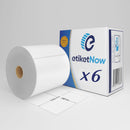 6 Rolls of Zebra 800264-605 Compatible Labels, 102 mm x 150 mm, 300 Labels, 25 mm Core, Permanent, White-Etiketnow