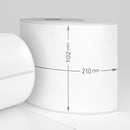 Zebra 800284-605 ECO compatible labels, 102 mm x 210 mm, 210 labels, 25 mm core, permanent - White-Etiket Now