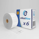 6 Rolls of Zebra 880199-025D Compatible Labels, 51 mm x 25 mm, 2580 Labels, 25 mm Core,  Permanent, White-Etiketnow