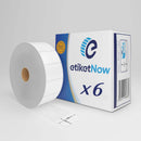 6 Rolls of Zebra 880595-025DU Compatible Labels, 38 mm x 25 mm, 2580 Labels, 25 mm Core, Permanent, White-Etiketnow