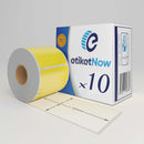 10 Rolls of Dymo 99014 / S0722430 Compatible Labels, 54 mm x 101 mm, 220 Labels, Permanent, Yellow-Etiketnow