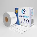 10 Rolls - Dymo 11356 / S0722560 Compatible Labels, 41 mm x 89 mm, 300 Labels, Permanent, White-Etiketnow