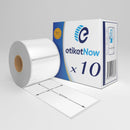 10 Rolls of Dymo 99014 / S0722430 Compatible Labels, 54 mm x 101 mm, 220 Labels, Permanent, White-Etiketnow