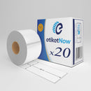 20 Rolls of Dymo 11356 / S0722560 Compatible Labels, 41 mm x 89 mm, 300 Labels, Permanent, White-Etiketnow