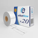 20 Rolls of Dymo 99010 / S0722370 Compatible Labels, 260 Labels, 28 mm x 89 mm, Permanent, White-Etiketnow