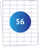 A4 Sheet Labels, 52.5 mm x 21.2 mm, 56 Labels Per Sheet, 100 Sheets, permanent - White-Etiket Now