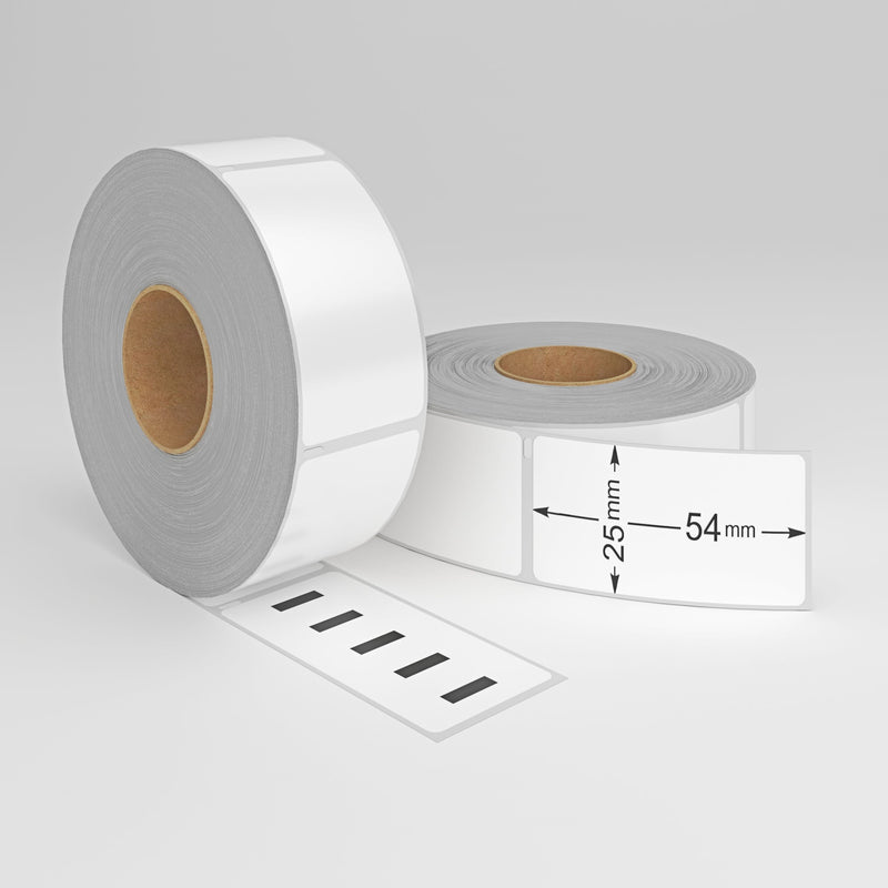 Dymo 11352 / S0722520 Compatible Labels, 25 mm x 54 mm, 500 Labels, permanent, Polypropolyne - White-Etiket Now