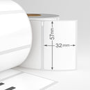 Dymo 11354 / S0722540 Compatible labels, 57 mm x 32 mm, 1 000 labels, permanent - White-Etiket Now