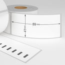 Dymo 11356 / S0722560 compatible labels, 41 mm x 89 mm, 300 labels, permanent - White-Etiket Now