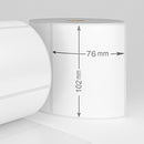 Zebra 800264-305 compatible labels, 102 mm x 76 mm, 930 labels, 25 mm core, permanent - White-Etiket Now