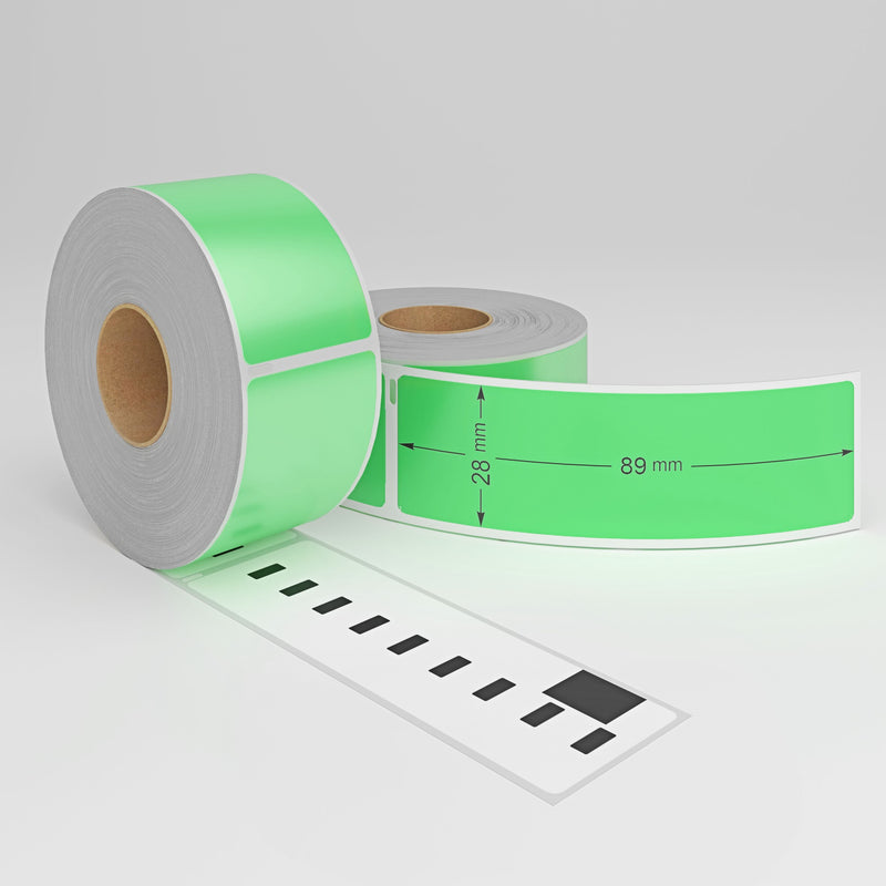 Dymo 99010 / S0722370 compatible labels, 260 labels, 28 mm x 89 mm - Green-Etiket Now