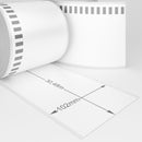 Brother DK-22243 Compatible Labels, Continuous Label, 102 mm x 30.48 m, permanent - White-Etiket Now