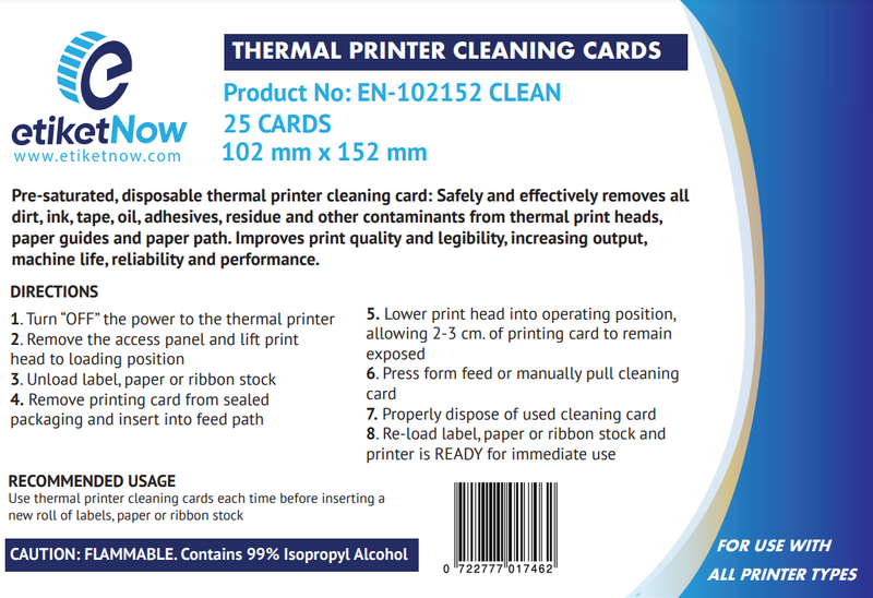 Large Cleaning Cards-Etiket Now